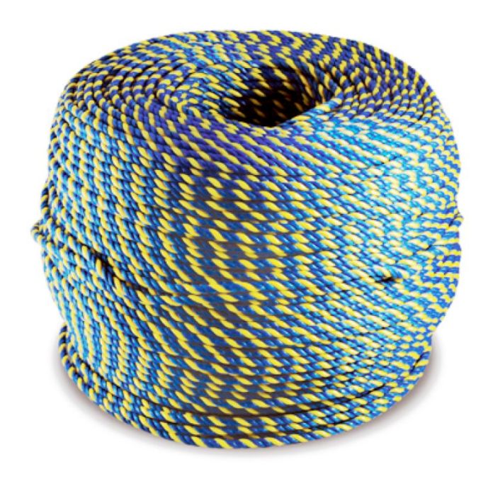 ROPE M6 TELECOM BLUE/GOLD SOLD PER MTR ( 400MTR PER ROLL)